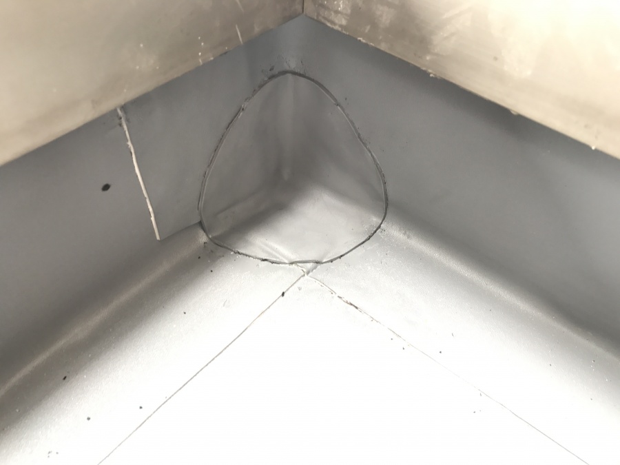 塩ビ入り隅熱処理