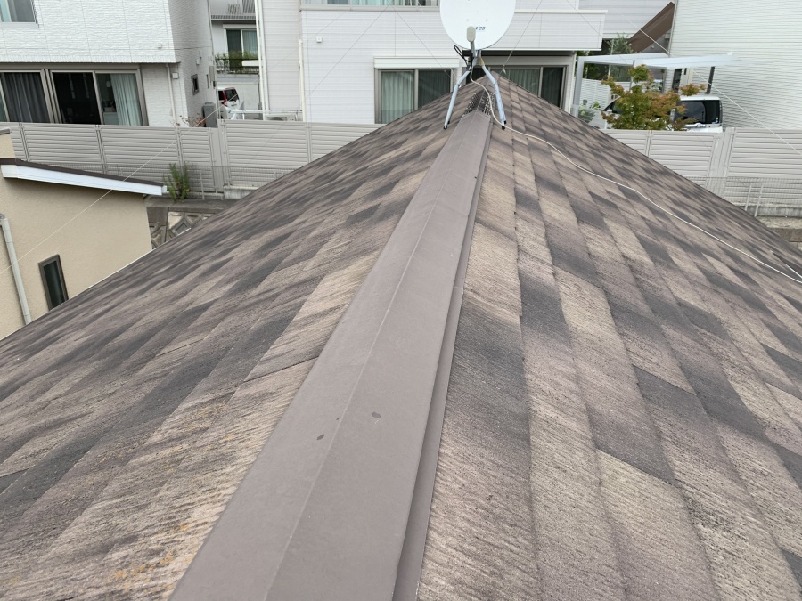 屋根リフォーム前点検したカラーベスト屋根