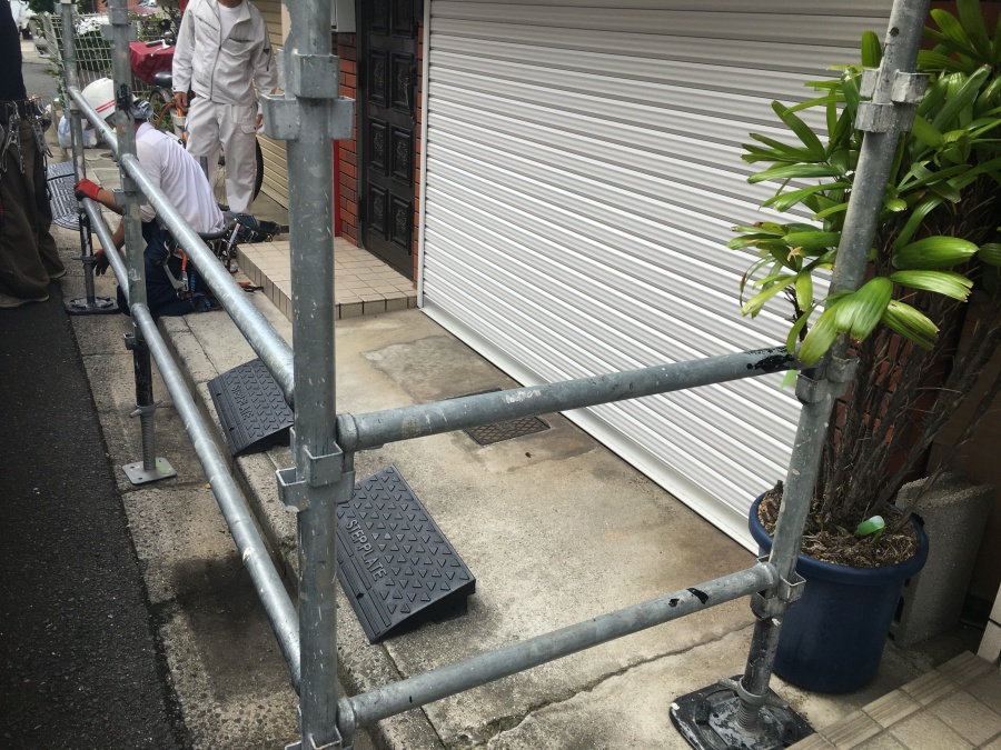 足場架け工事