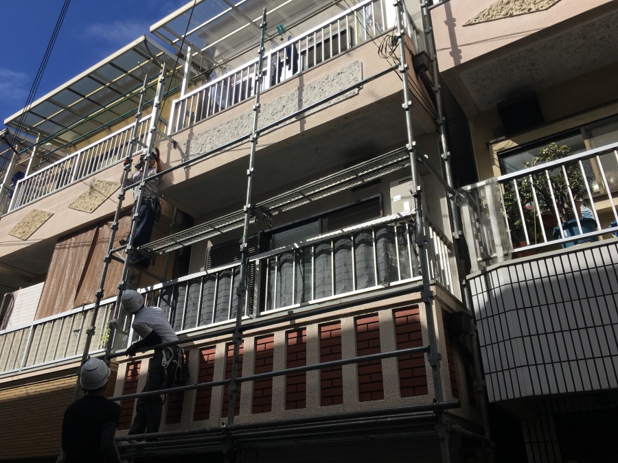 足場架け工事