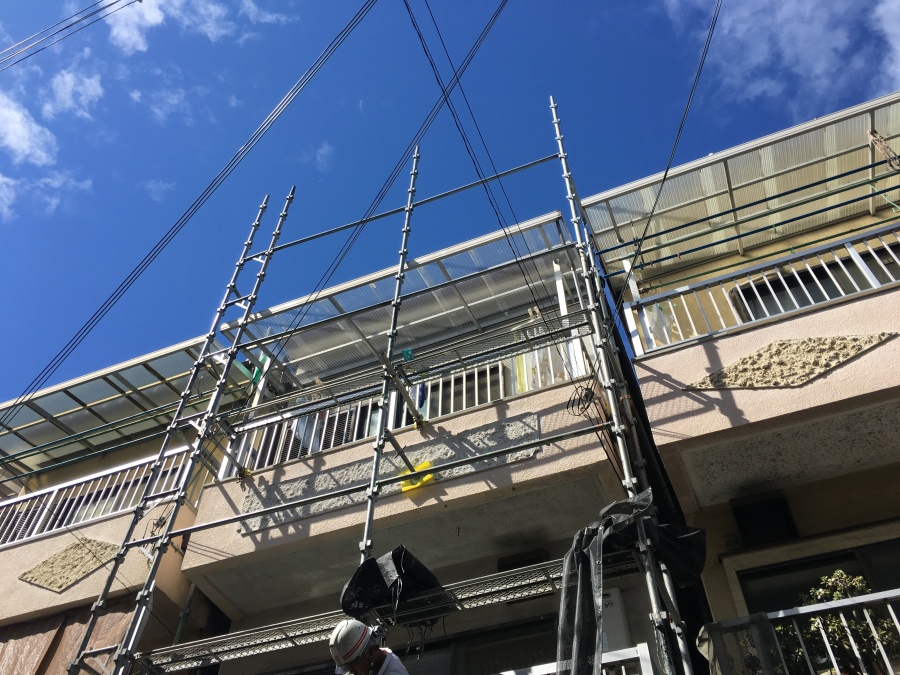 足場架け工事