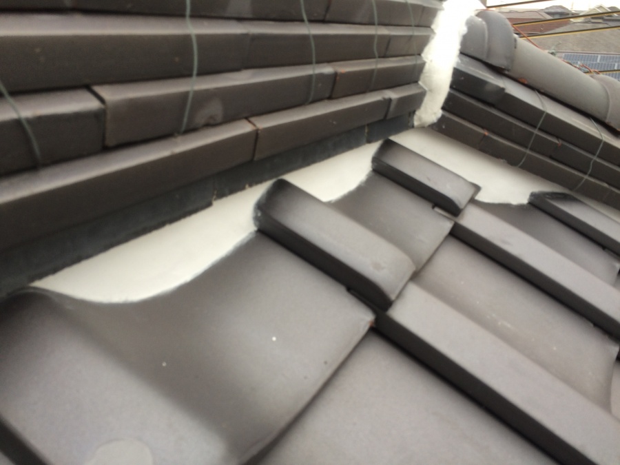 面戸漆喰の詰め直し完成