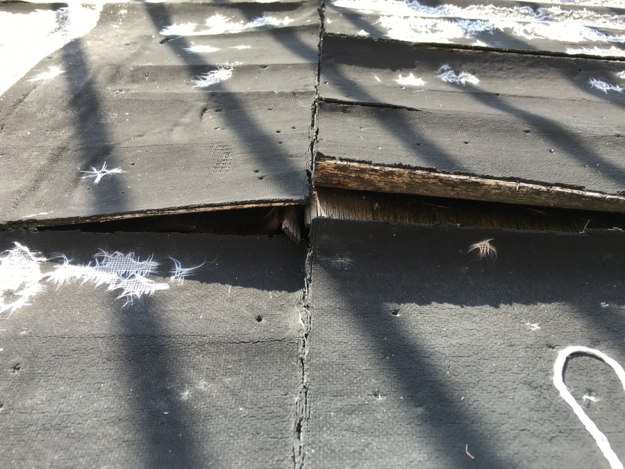 雨漏り原因となっている劣化したバルコニー