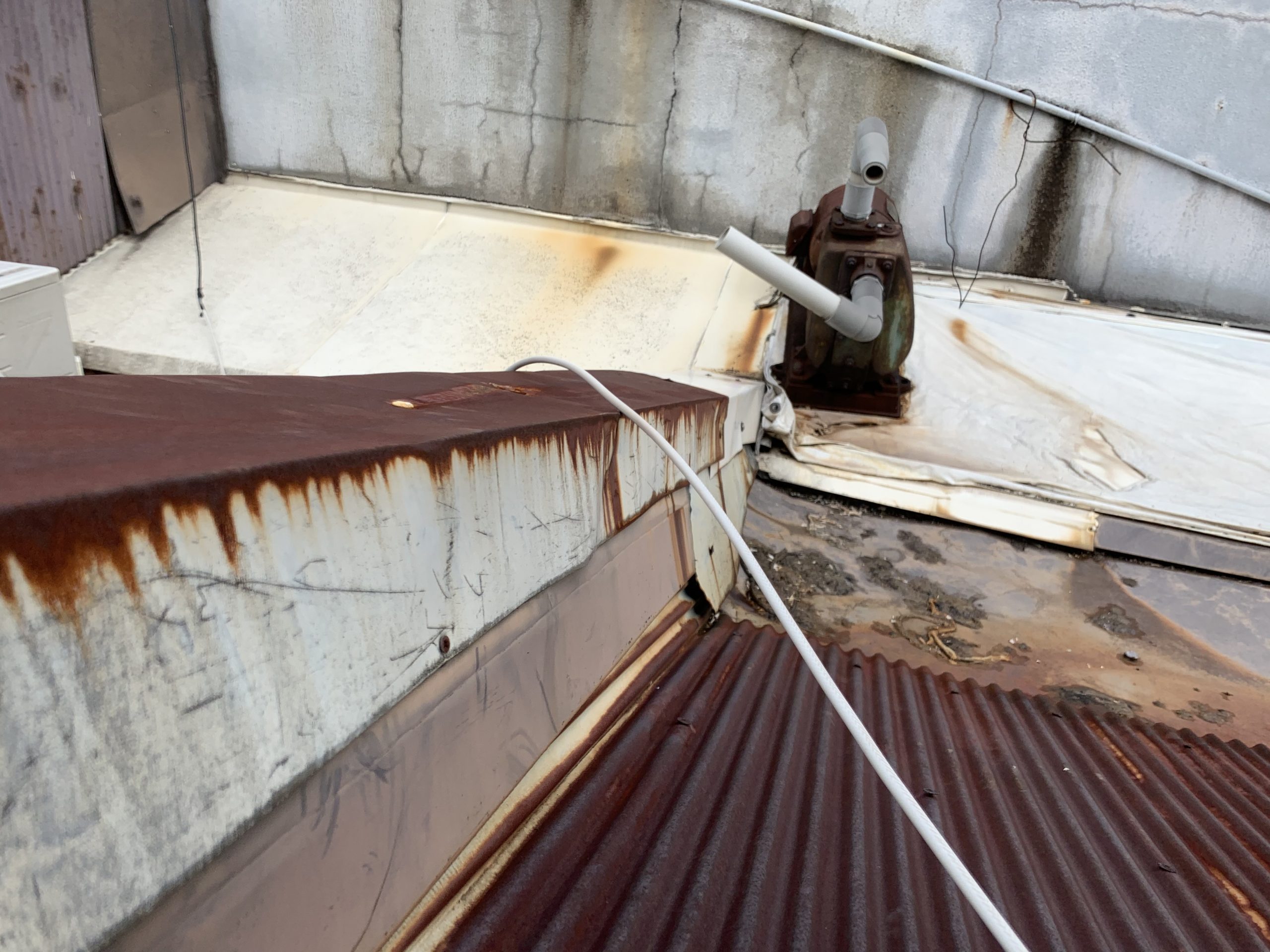 雨漏り箇所真上の様子