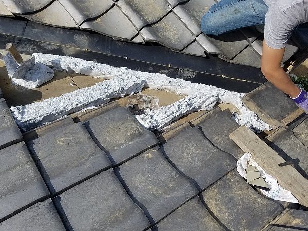 谷板金新設・瓦復旧