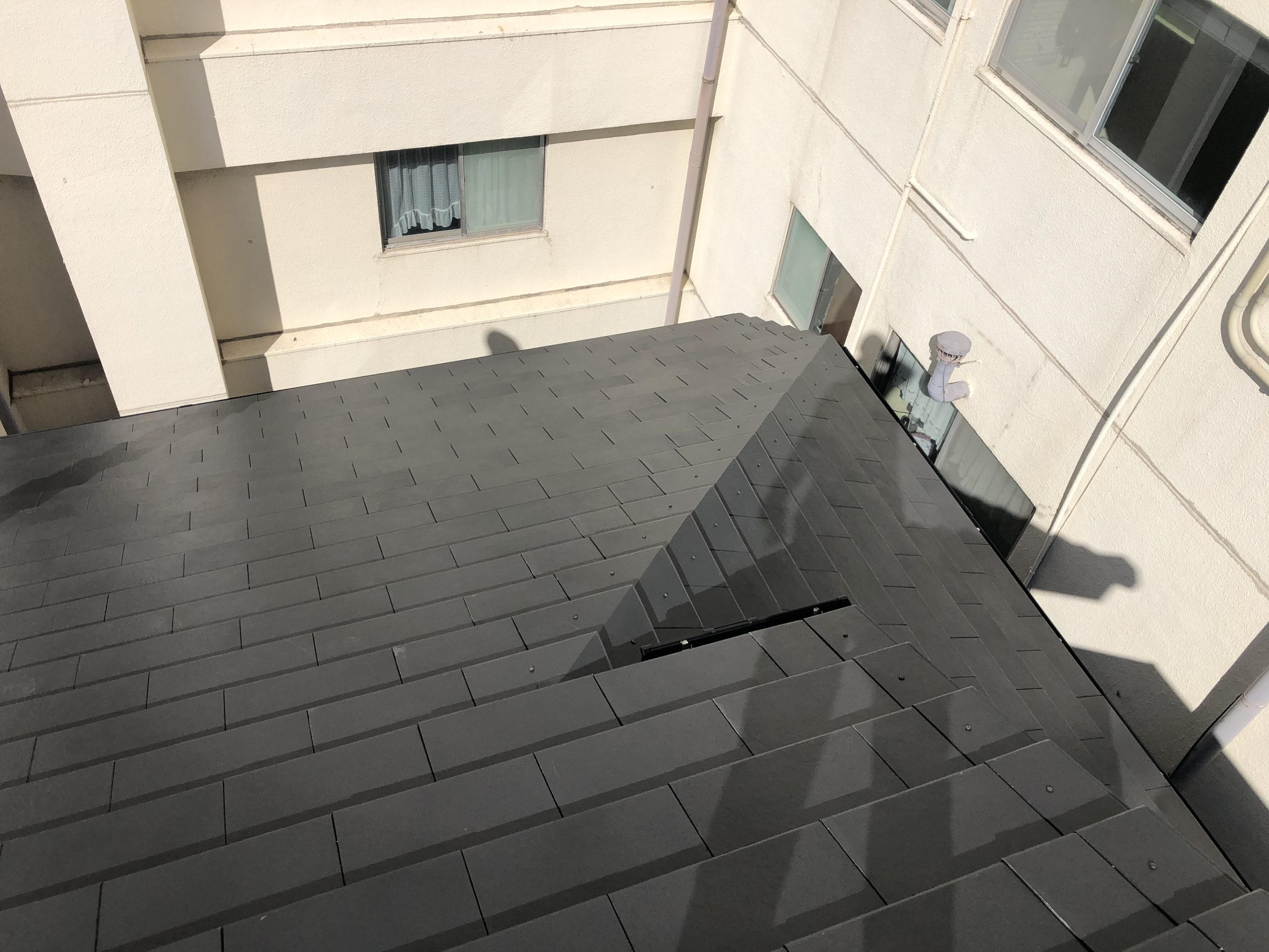 大屋根の点検　被害はありませんでした