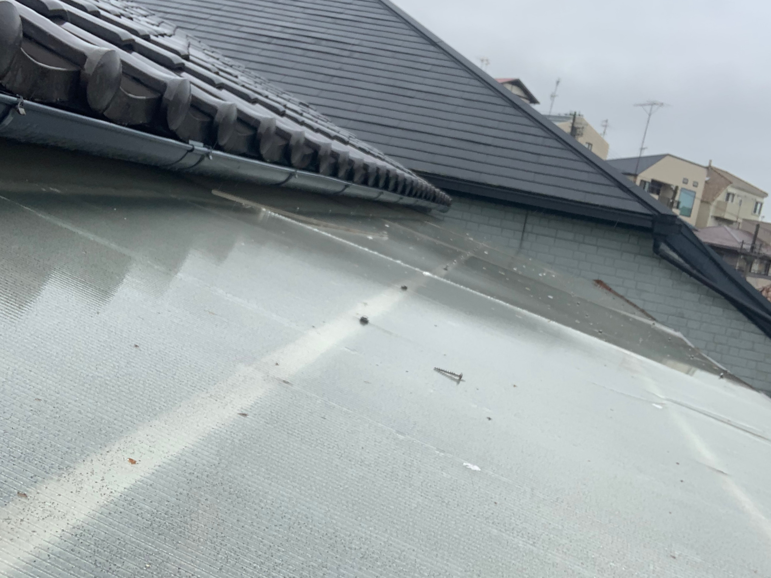 修繕前のテラス屋根