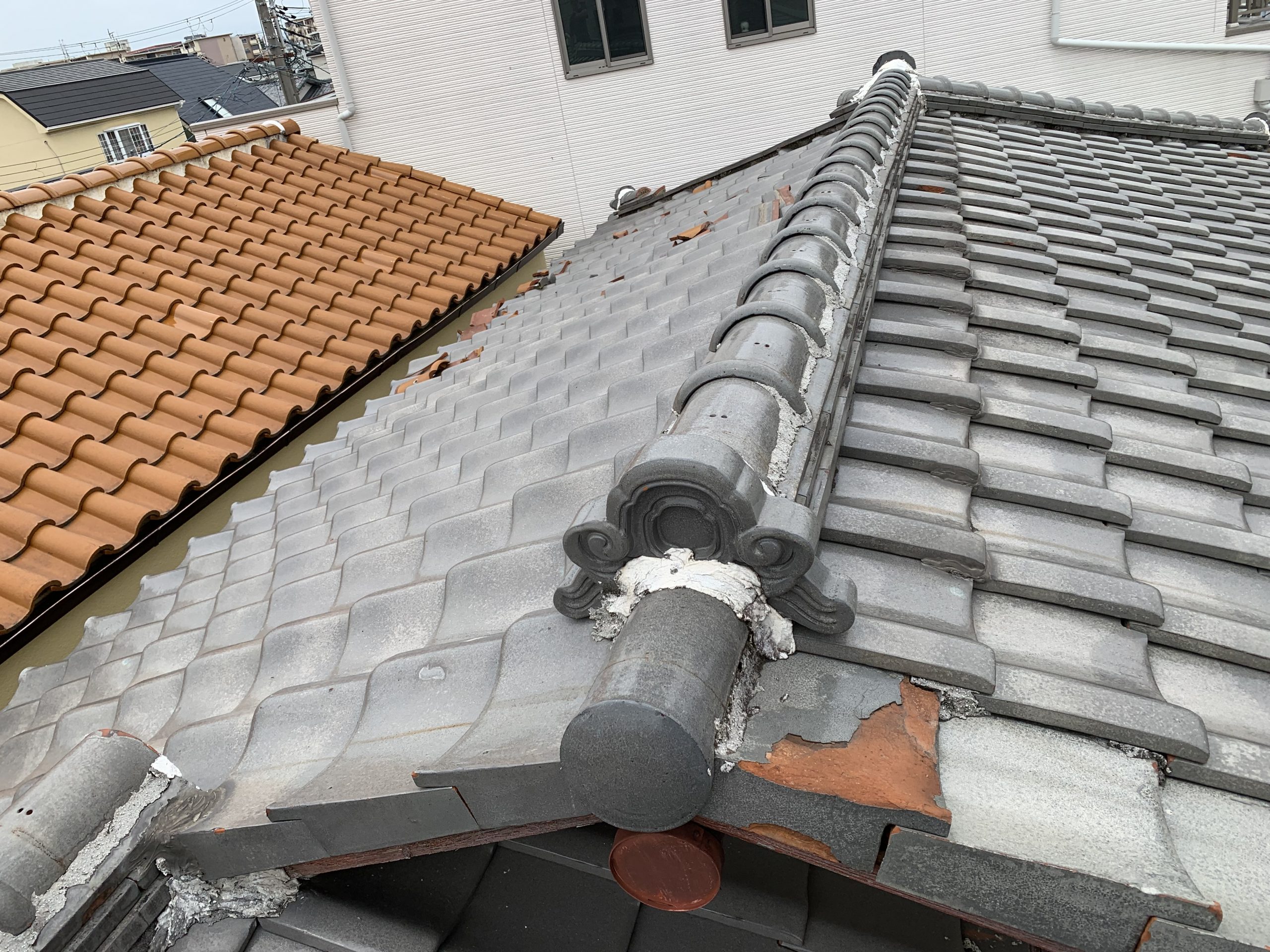 瓦屋根の葺き替え