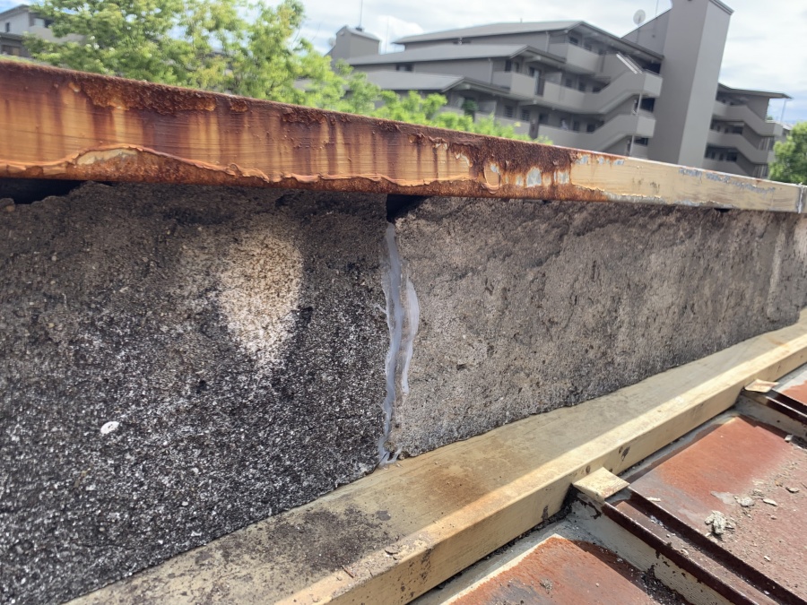 台風被害　養生を行いました。