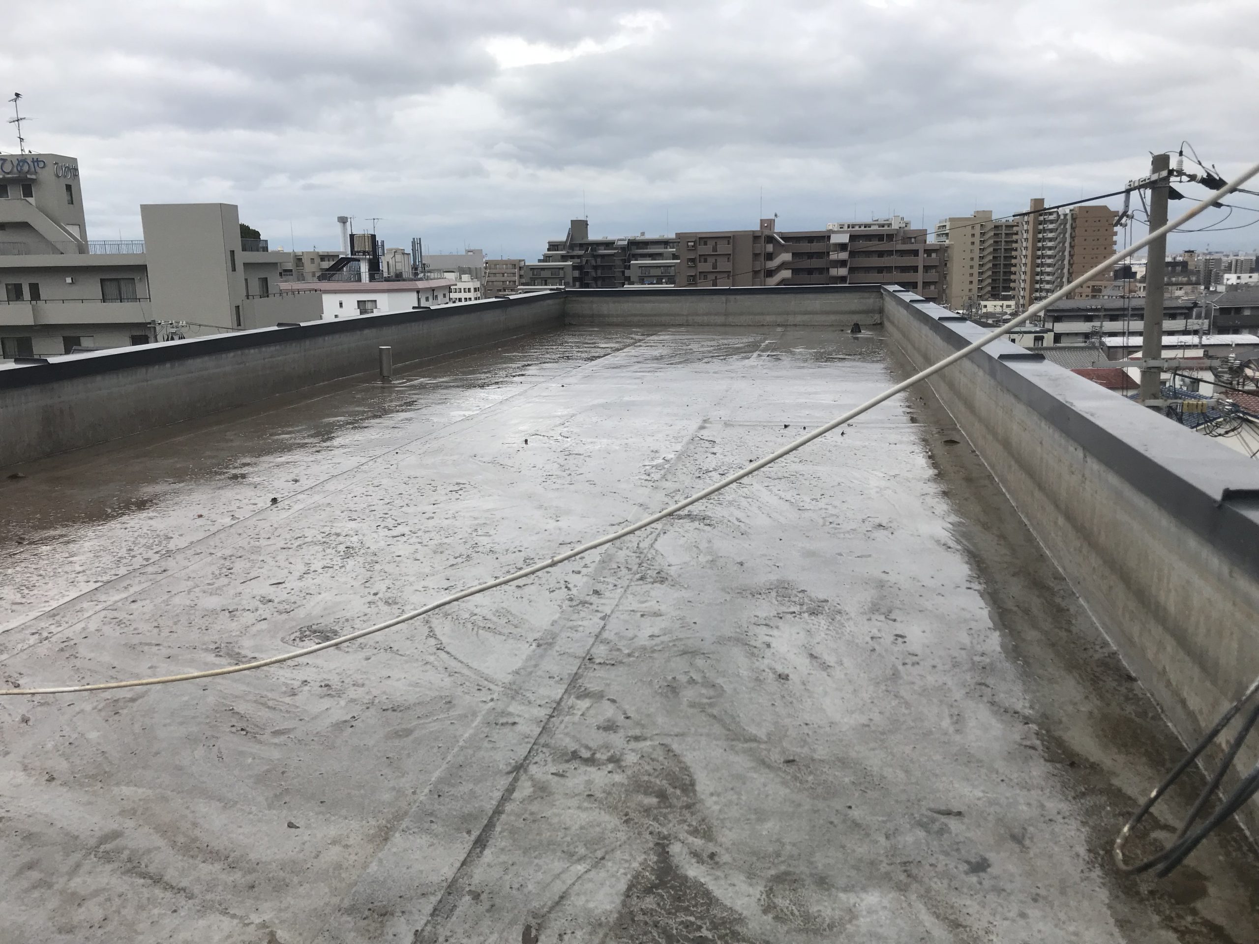 屋上の清掃修理完了