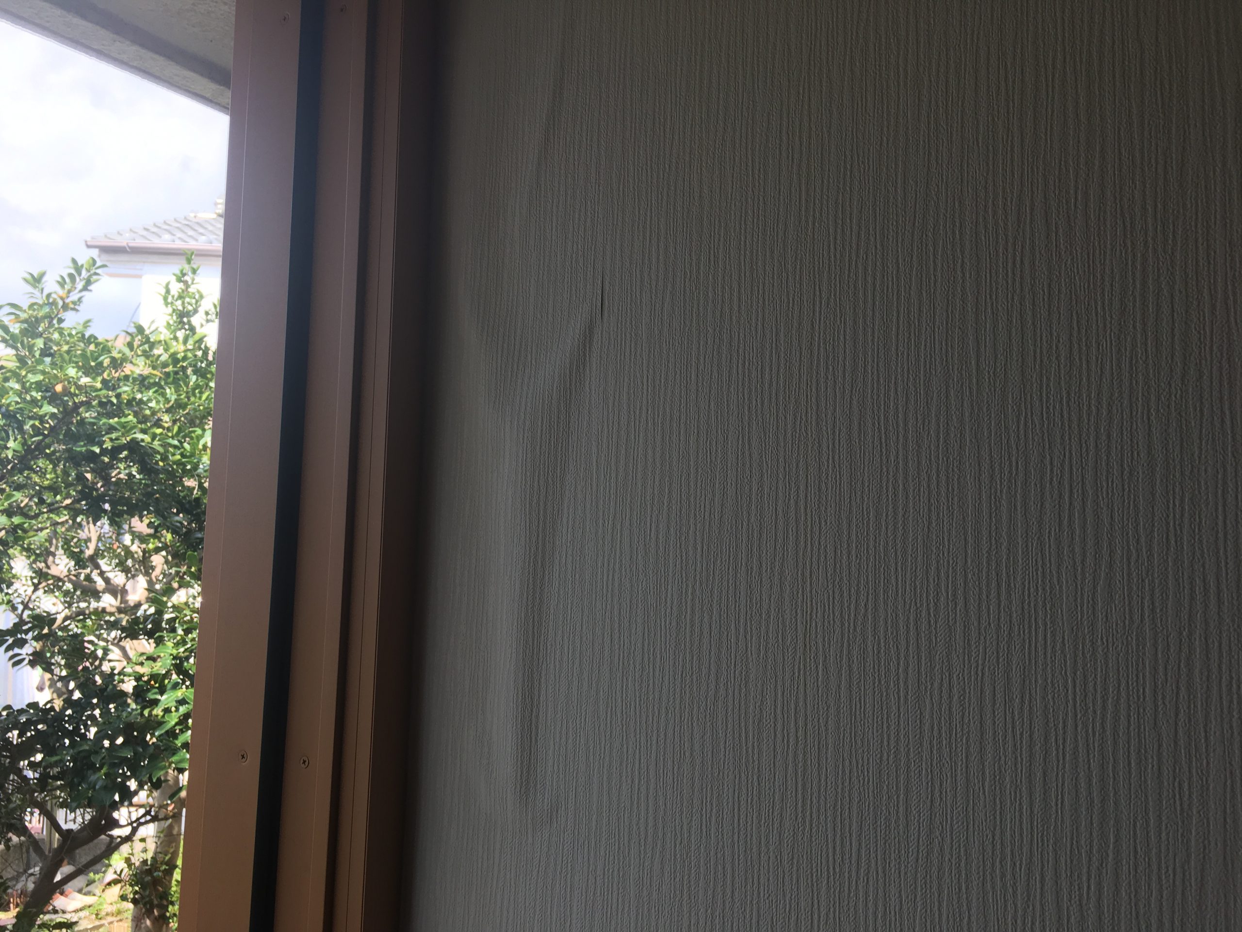 玄関庇屋根からの雨漏り