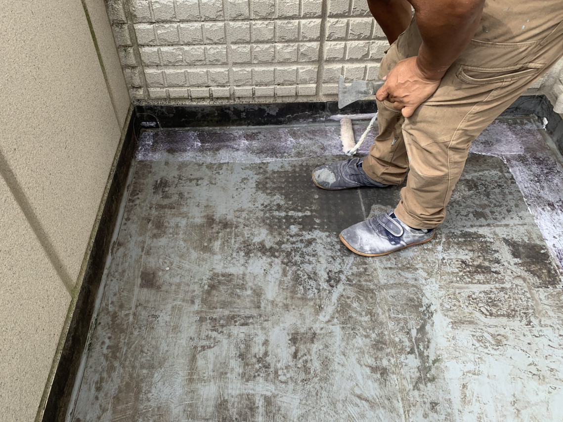 陸屋根の清掃、完了