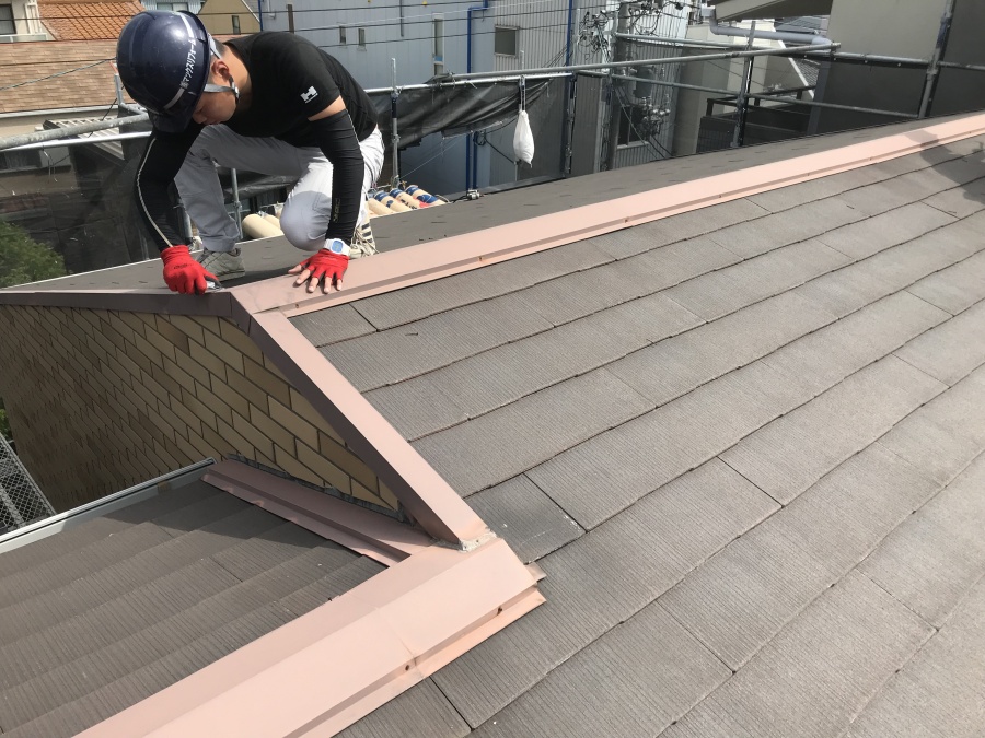 既存棟板金の撤去