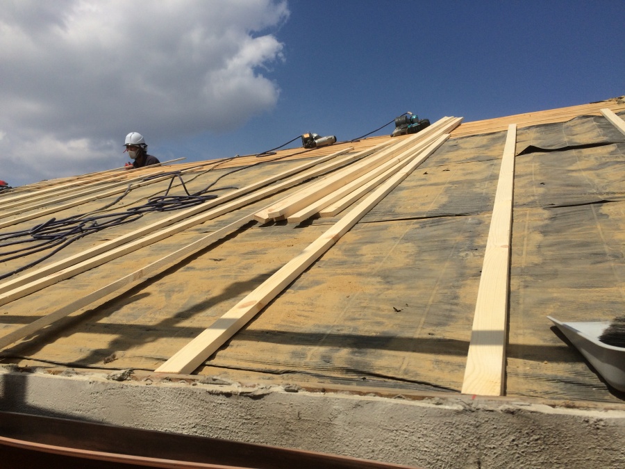 下地胴縁の施工