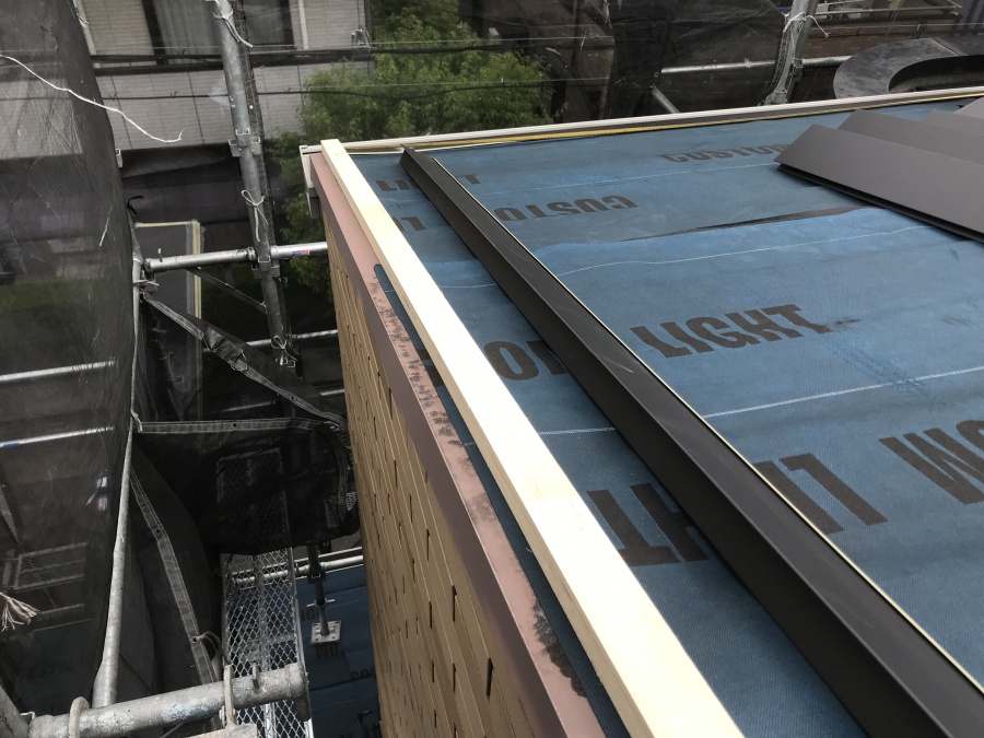 ケラバ下地胴縁施工