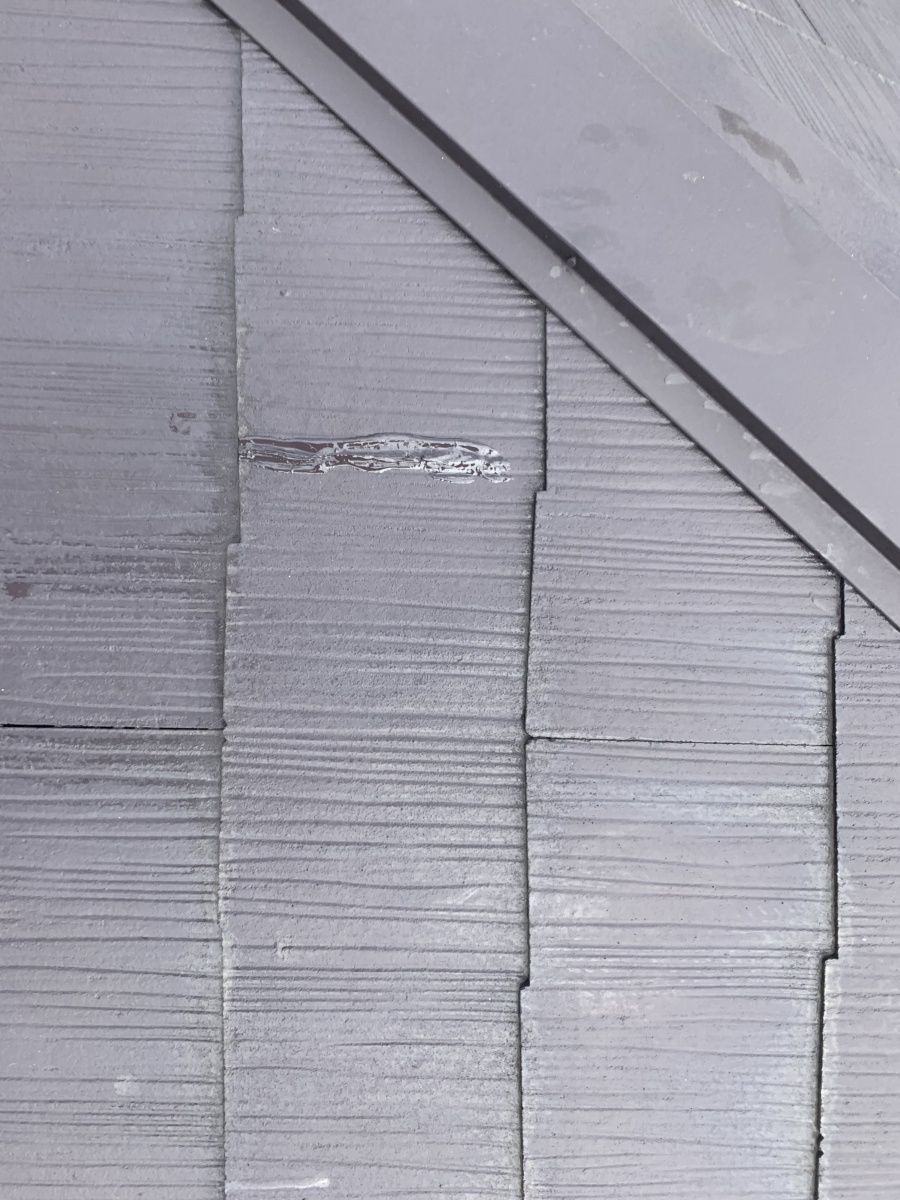 コロニアル差替え　クラック部コーキング処理