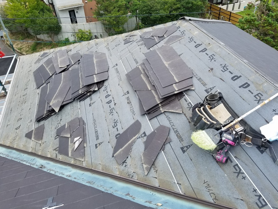 着工　既存カラーベスト捲り