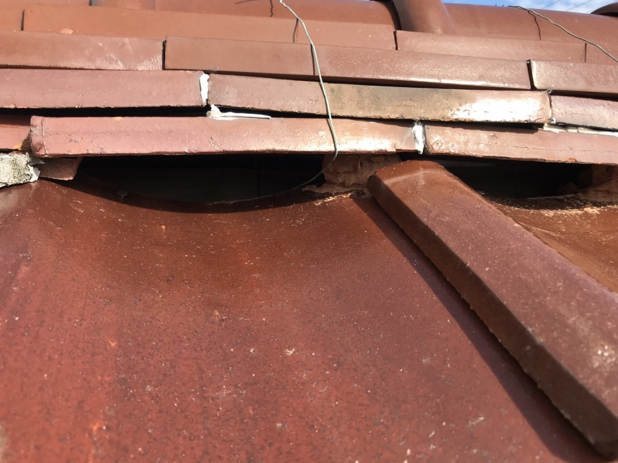 なんばん漆喰剥がれ