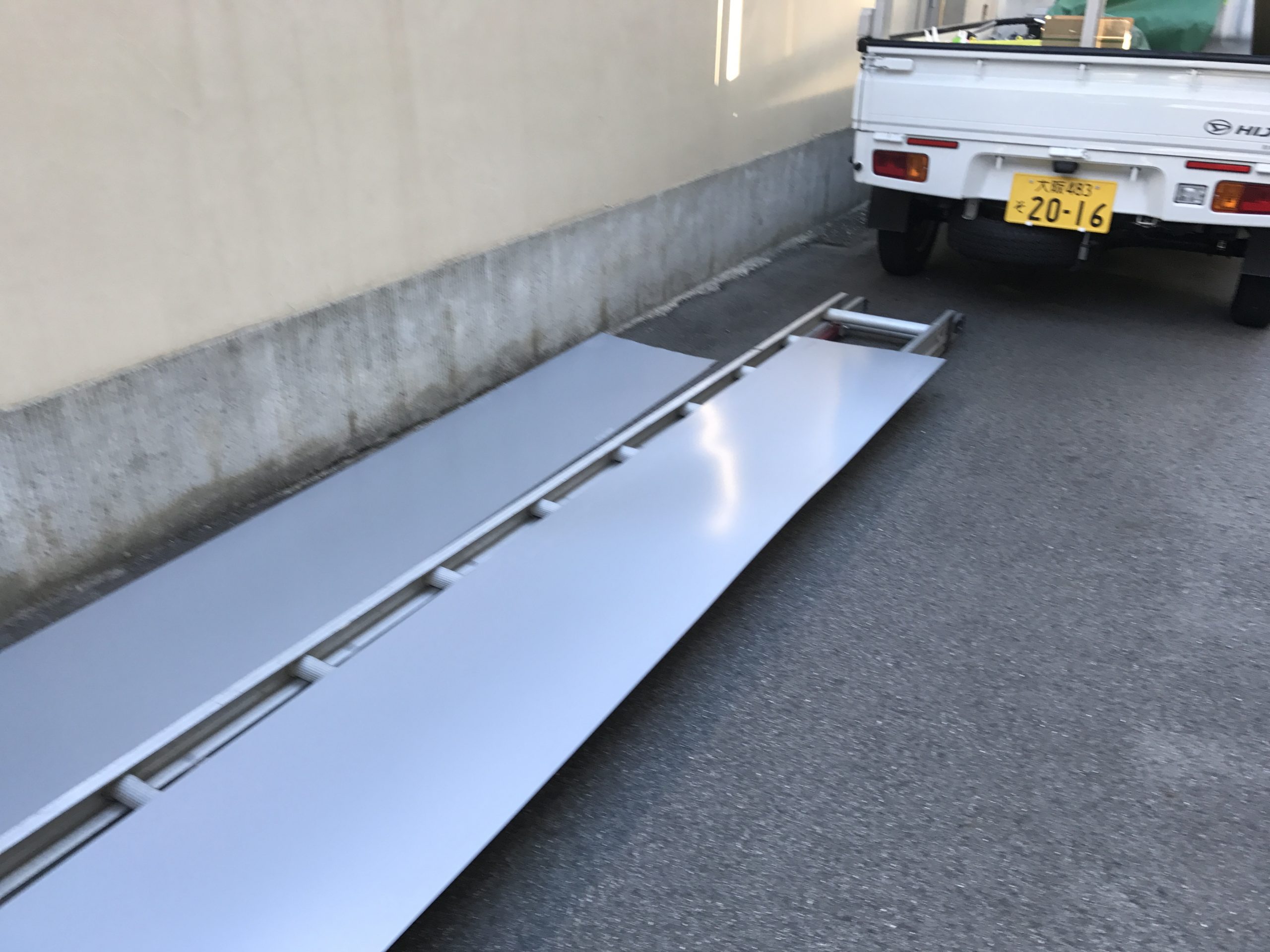 新設雨押え現場加工