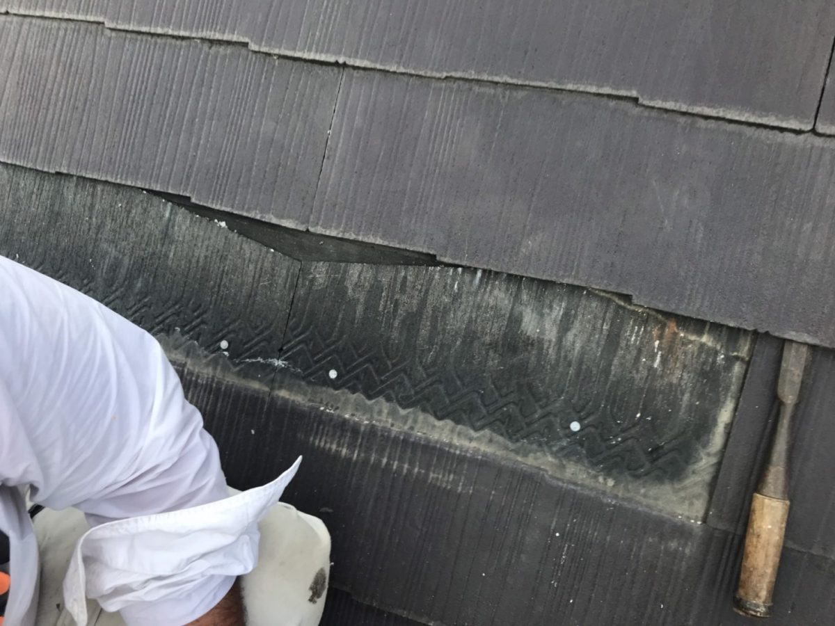 コロニアル差替え　既存屋根材撤去