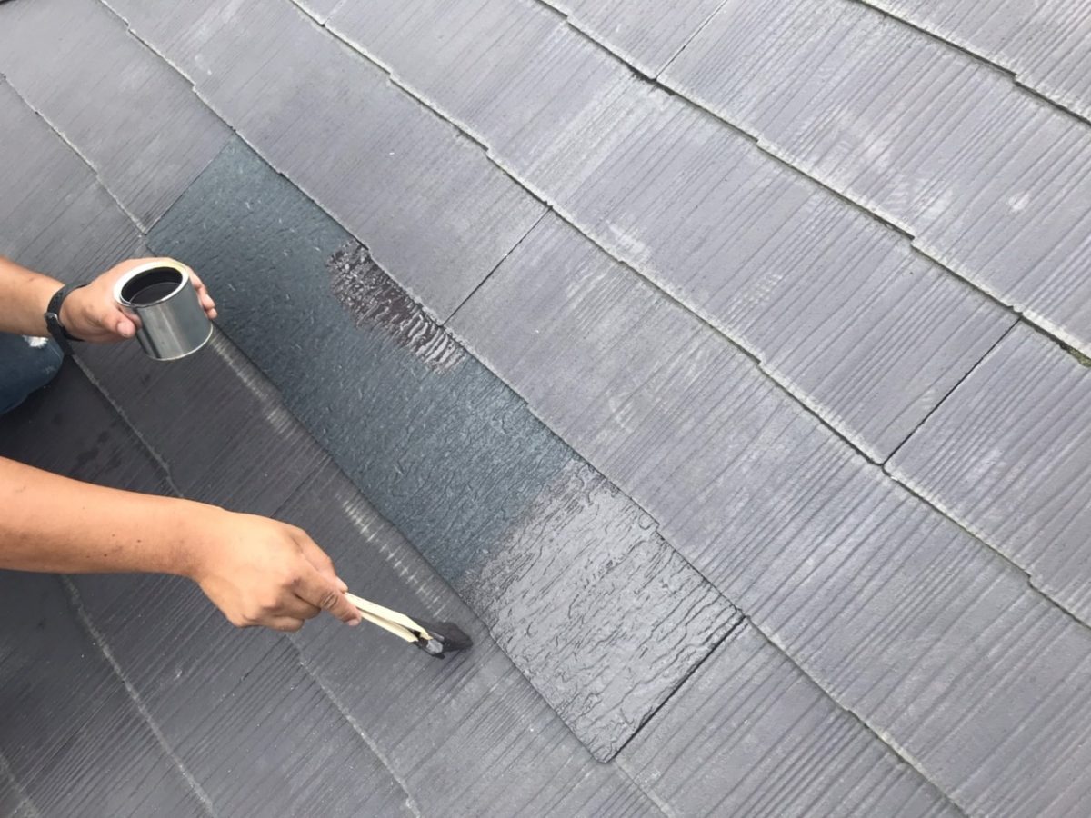 コロニアル差替えでタッチアップ塗装