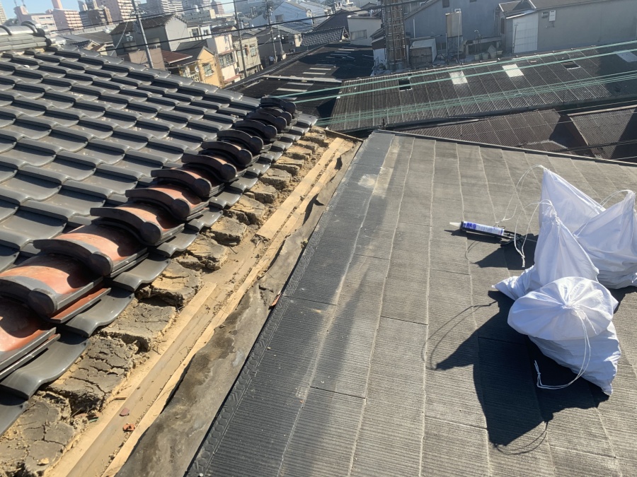 葺き土撤去完了