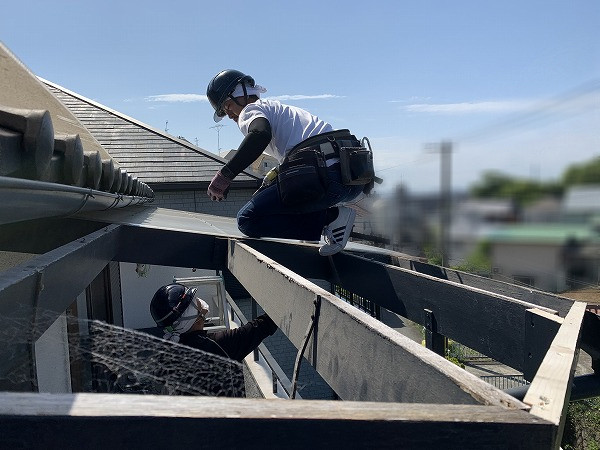 テラス屋根撤去