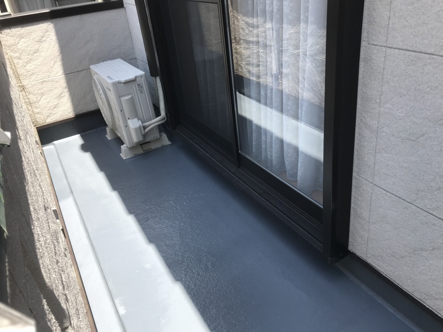 FRP防水トップコート塗り替え完了