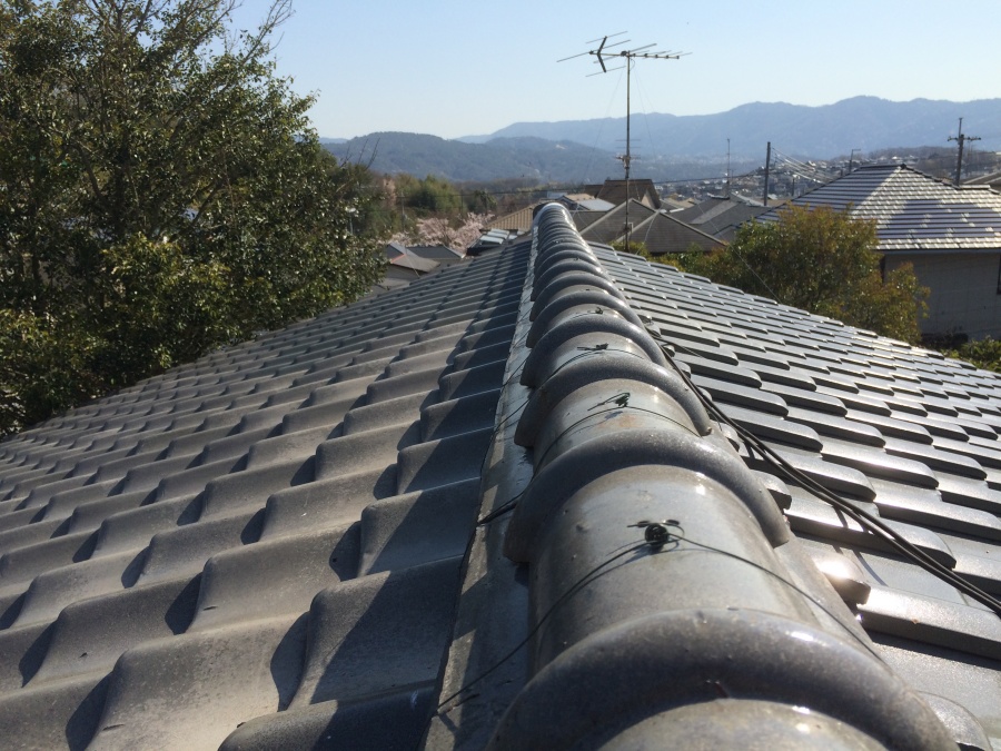 屋根点検　大棟