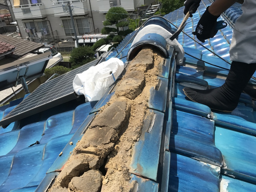 棟の下地の土の様子