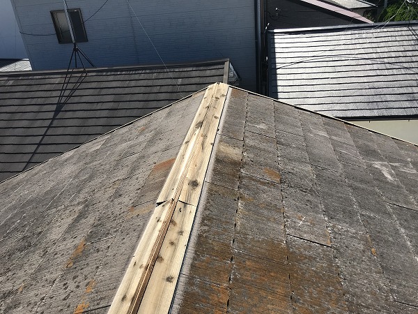 棟板金の撤去
