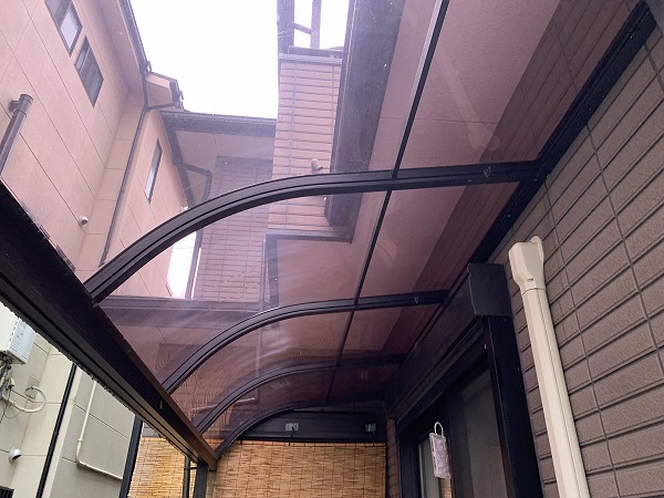 テラス屋根洗浄後