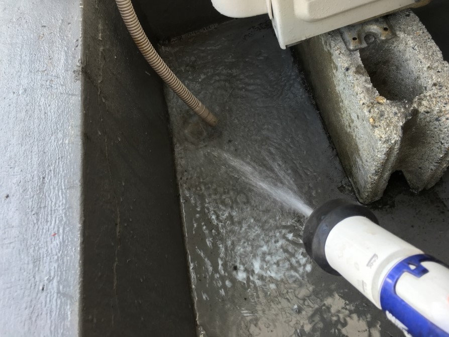 ベランダの散水試験