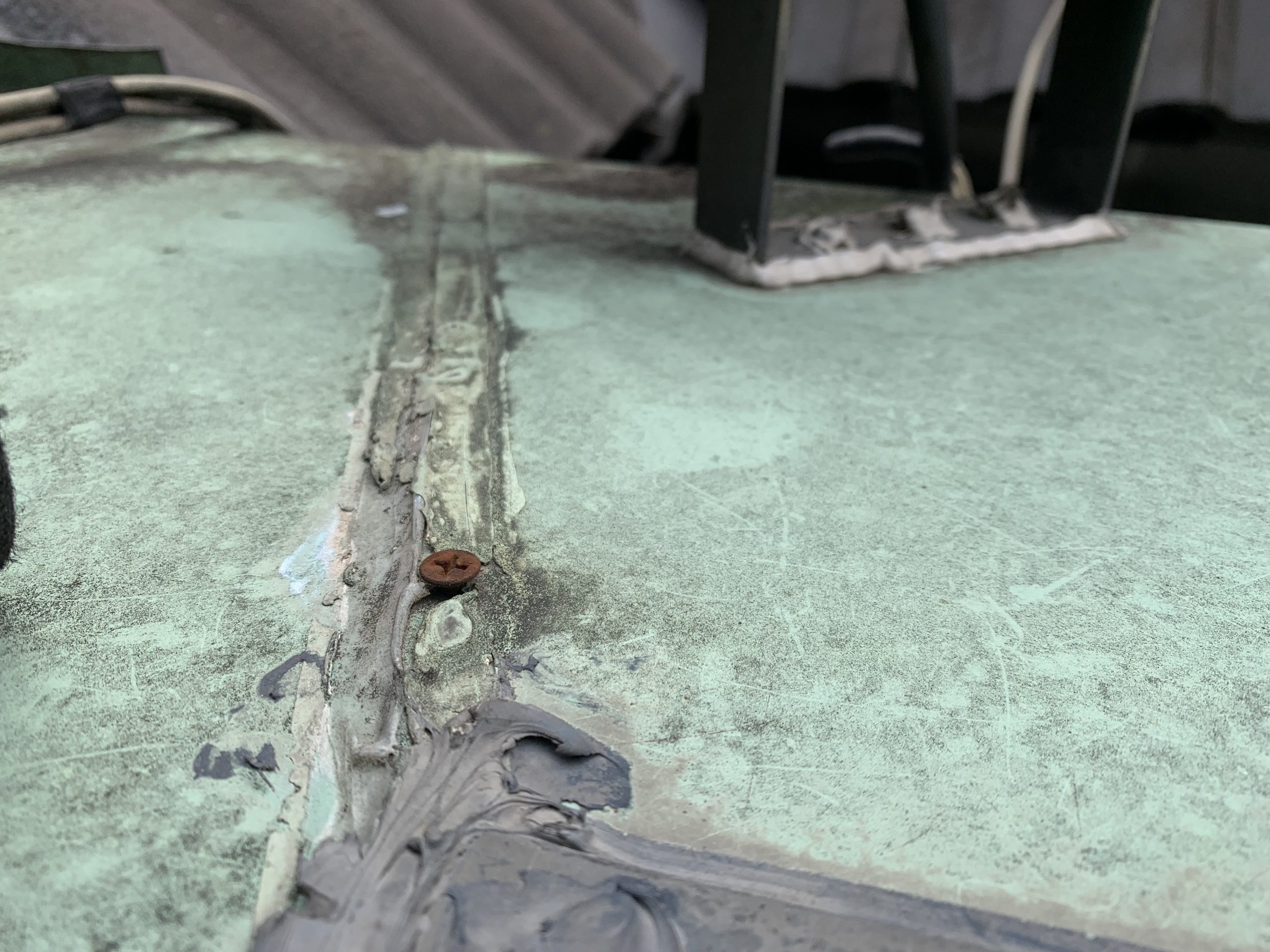 笠木ジョイントコーキング切れ