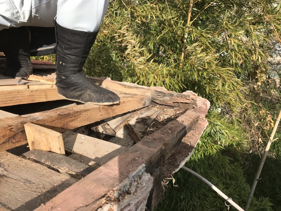 下地迄捲った状態