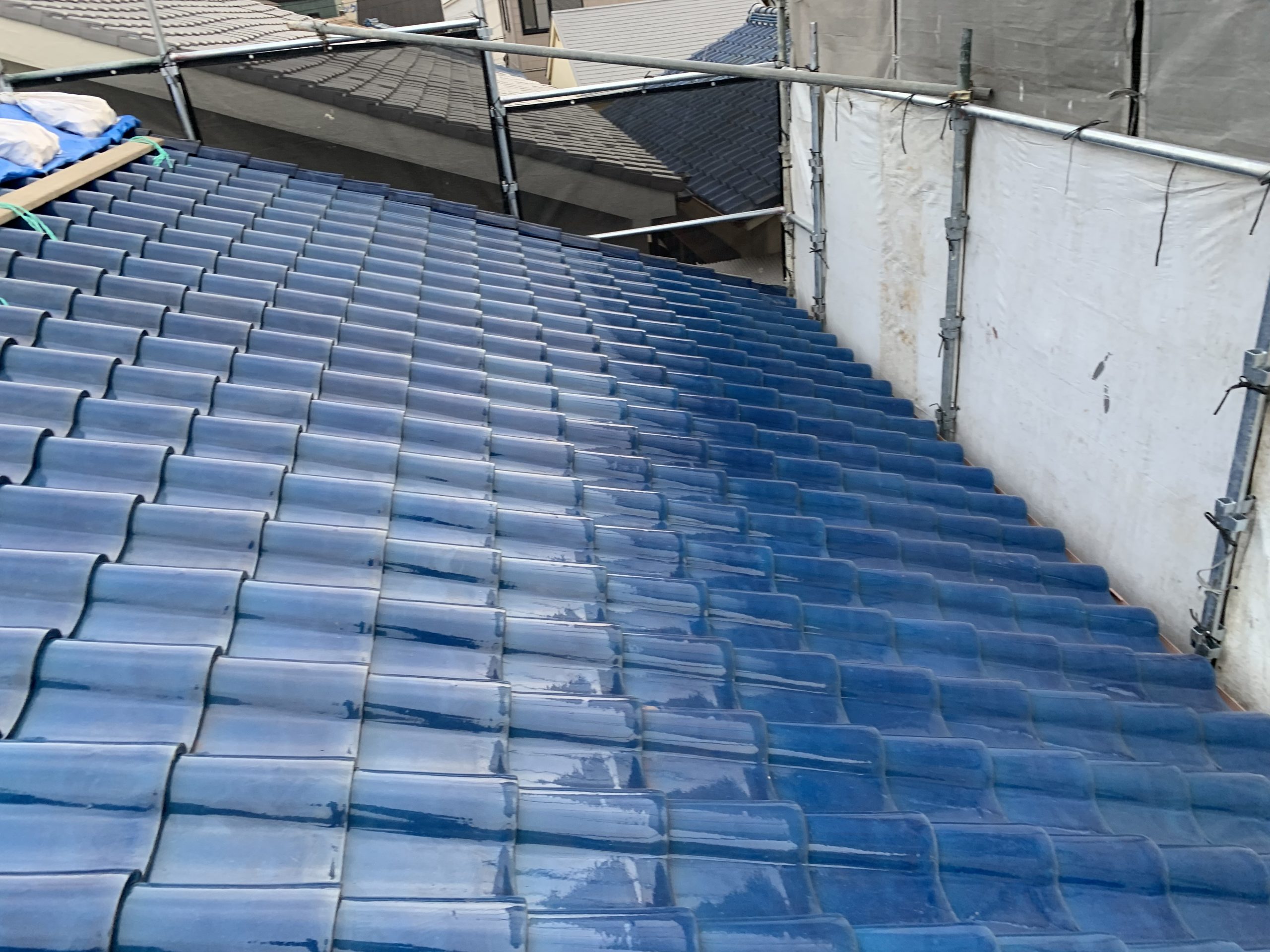 ズレの治った瓦屋根