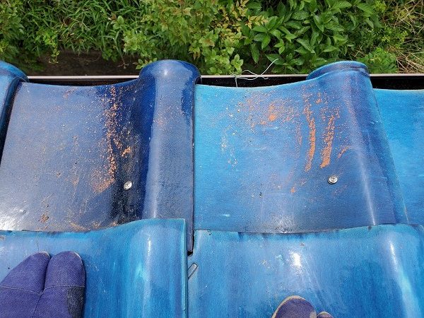 軒先万十瓦ビス固定