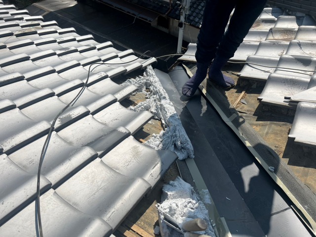 なんばん漆喰敷き詰め