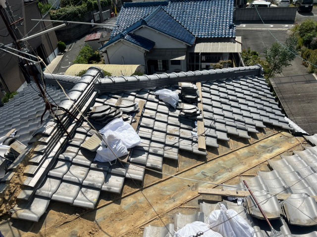 瓦撤去・清掃