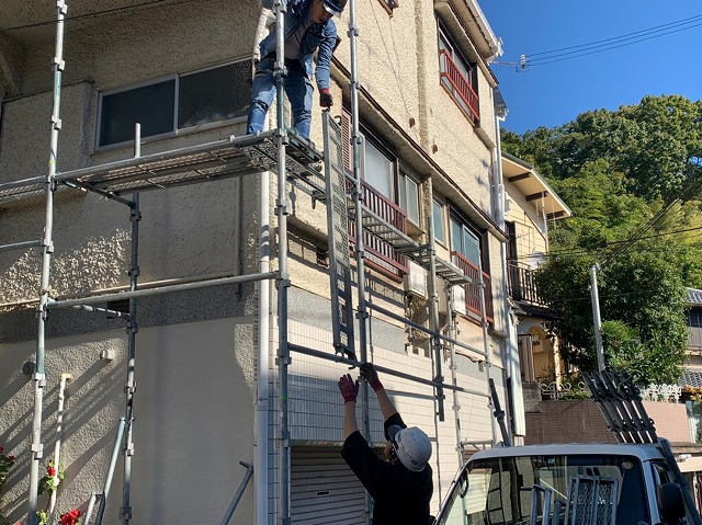 足場解体・撤去