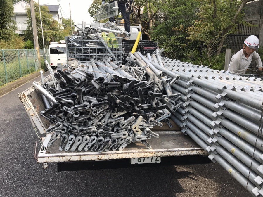足場架け工事材料