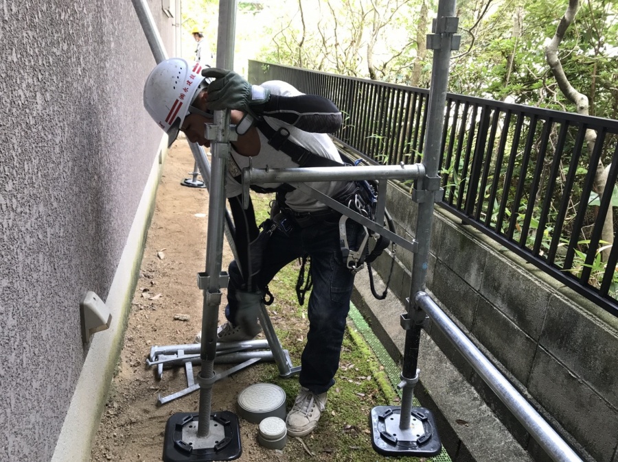 足場架け工事材料