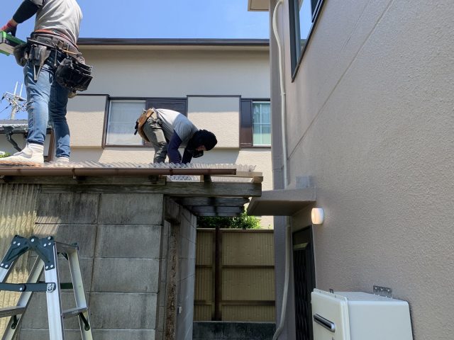 ポリカ波板の設置