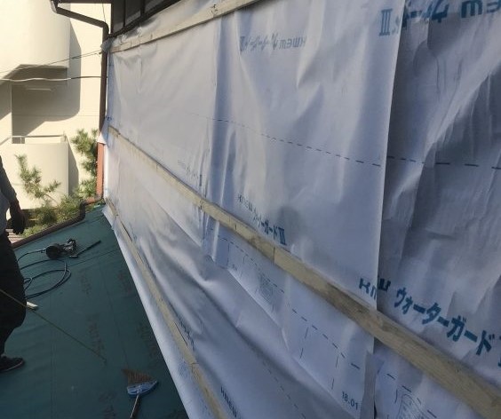 外壁に胴縁設置