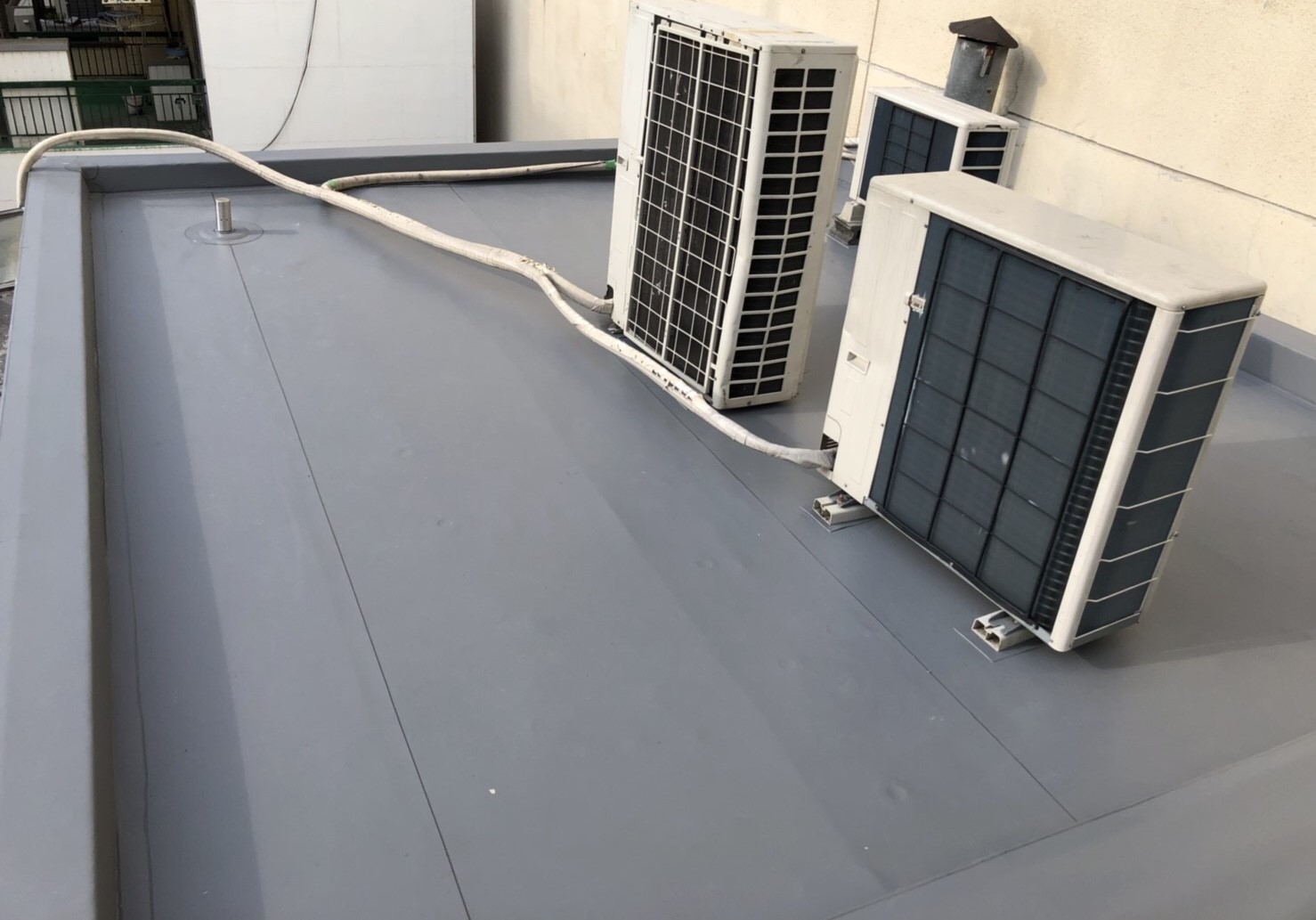 屋上のシート防水工事完了