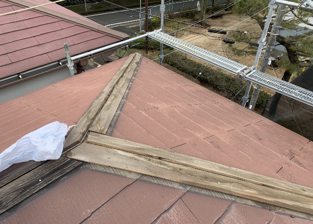 屋根リフォーム②貫板の撤去