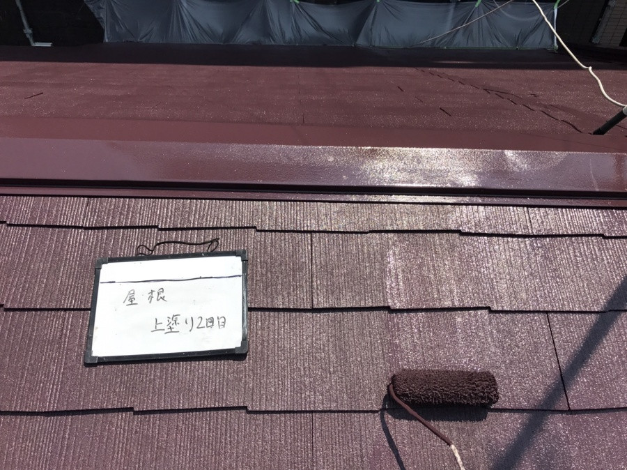 屋根塗装２回目