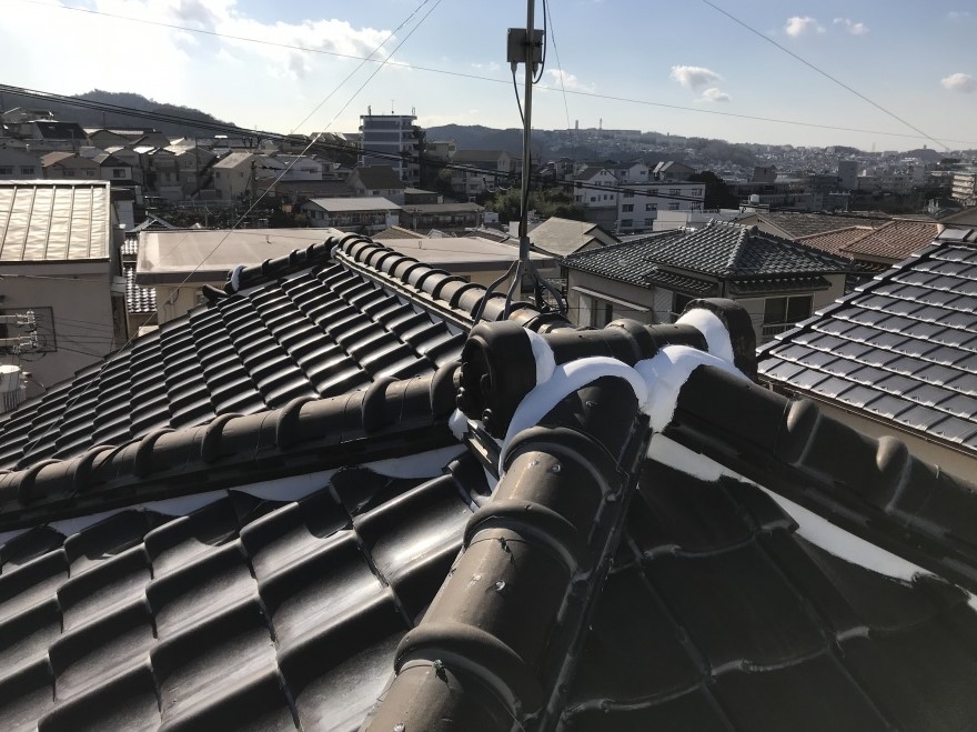 屋根葺き替え工事ビフォー