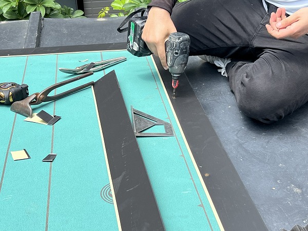 水切り板金の設置