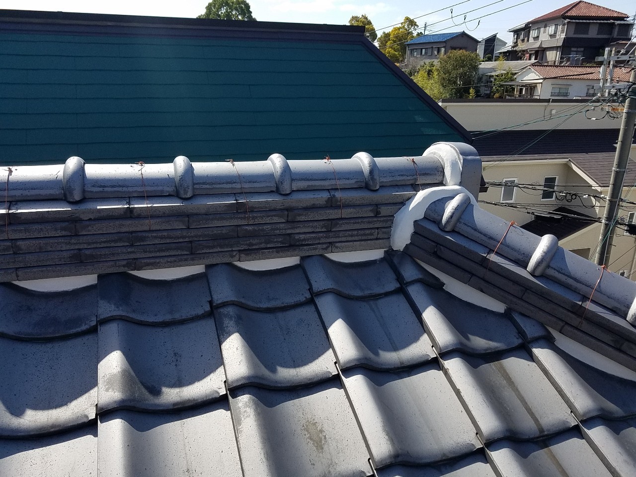 漆喰詰め直し完了２